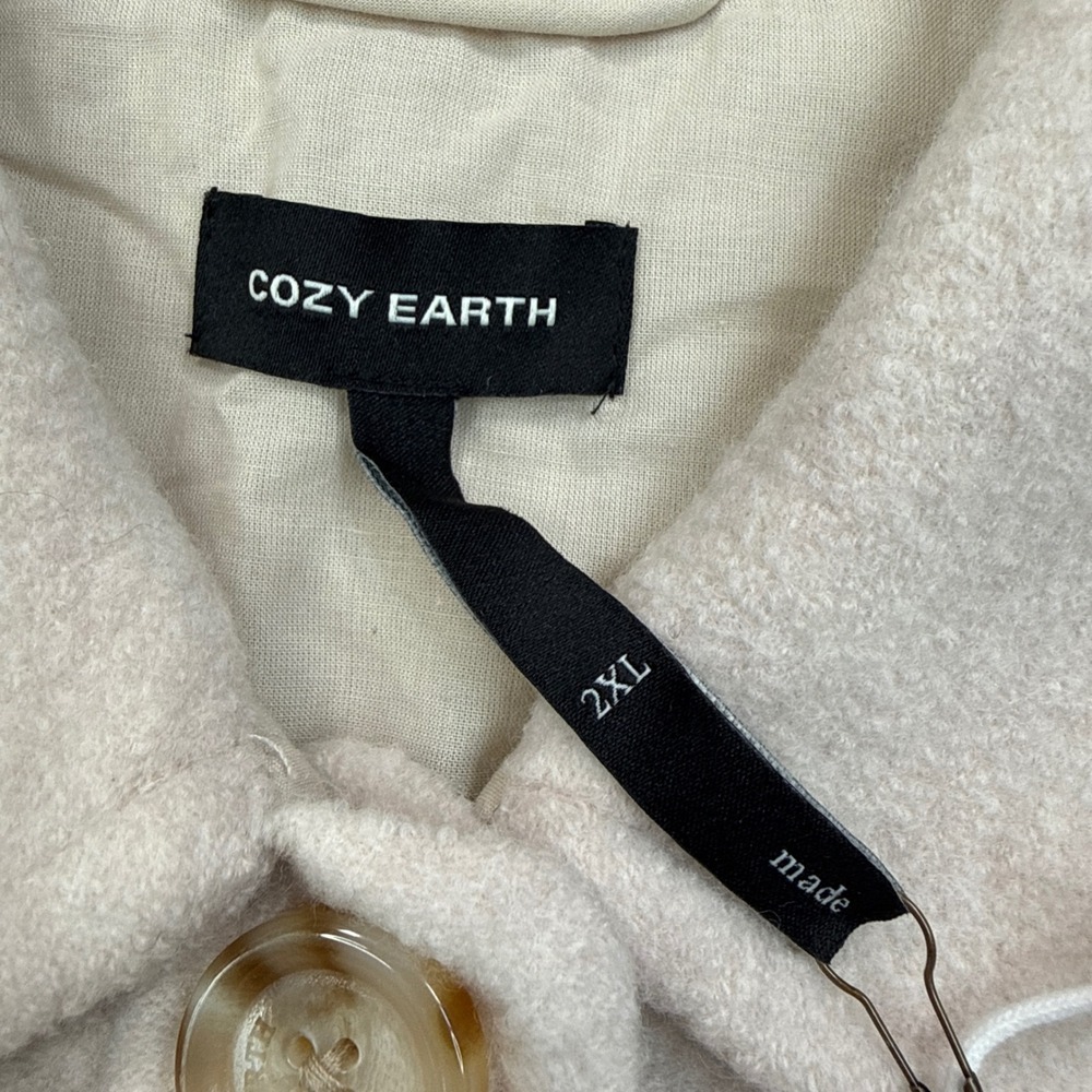 Cozy Earth Women Size XXL Bouclé Shacket Alabaster Merino Wool Jacket NWT - Picture 4 of 11